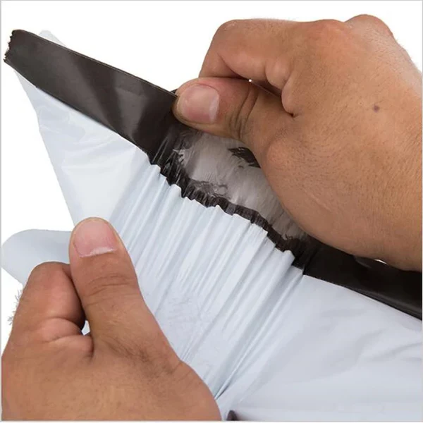 Tamper Proof White Courier Bag 25x35cm Self Adhesive Seal Packaging Pouch 30mic Each - Image 2