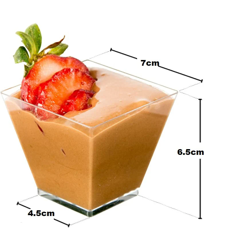 Acrylic Mini Dessert Cup 210ml with Lid 40pack - Image 2